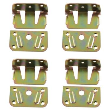 Imagem de LQ Industrial 1 conjunto de suporte de metal com ângulo de elevação conectando cantos conector de cama para instalação de móveis