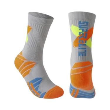 Imagem de Meias De Basquete Masculinas De Cano Alto Com Absorção De Impacto E Fu