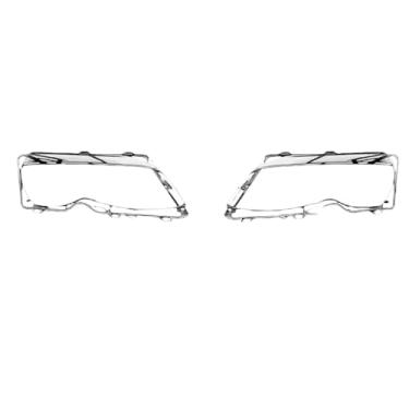 Imagem de Capa de faróis compatível com bmw série 3 e46 sedan 2002-2005 lente do farol do carro substituição de vidro sombra da lâmpada dianteira escudo automático(Left and Right)