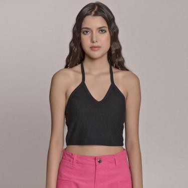 Imagem de Cropped Frente única Juvenil Feminino Amofany Em Malha Jacquard, M