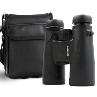 Imagem de Luzsco Binóculos 10 x 42 para adultos – amplo campo de visão, leve e confortável para observação de pássaros, caça, viagens, cruzeiros e aventuras ao ar livre, prisma óptico de teto BK7