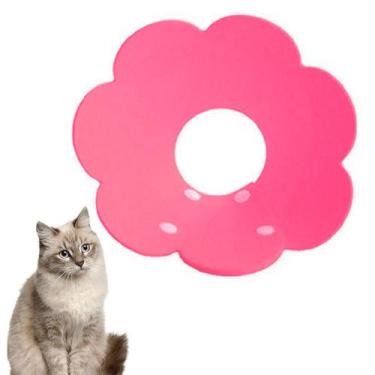 Imagem de Colar Elizabetano Gato Pet Caes Pos Cirurgia Recuperaçao Cone Ajustave