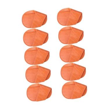 Imagem de YIJU Conjunto de 10 protetoras para tacos de golfe, ideais para treinamento e viagens. Perfeitas para levar ao campo de golfe e para ajustes em seus, Laranja