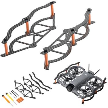 Imagem de Coyktonty Protetor de hélice de fibra de carbono/protetor de para-choque Gimbal para drone DJI NEO 2 feito com precisão para maior proteção e durabilidade