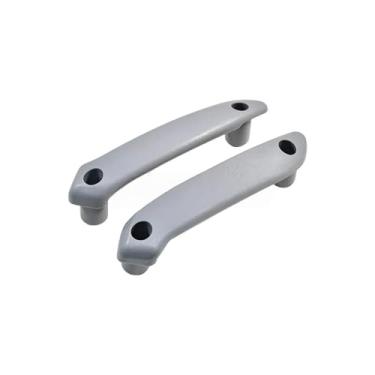 Imagem de 1 par de substituição da maçaneta da porta interna do carro, compatível com VW Lupo 1999-2006/Arosa 1997-2005 6X0867180B 6X0867179B esquerda direita cinza