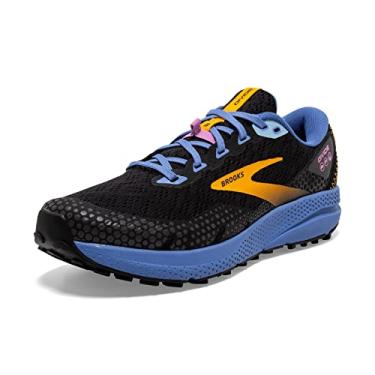Imagem de Brooks Tênis de corrida feminino Divide 3 Trail, Preto/azul/amarelo, 38