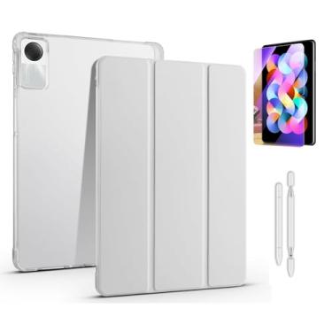 Imagem de Capa para Xiaomi Redmi Pad SE 11",Com Caneta e Película, Ranura para Caneta, Tampa Magnética e Suporte Integrado, Função de Acordar/Ativar Automático (Cinzerto)