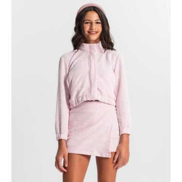 Imagem de Jaqueta Juvenil Em Tweed Minty Rosa-Feminino