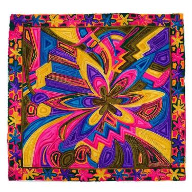 Imagem de Capa De Almofada Indiana Bordada 100% Algodão 45X45Cm