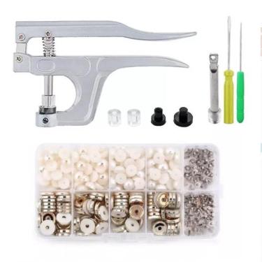 Imagem de Kit Alicate Aplicador + Estojo 120 Meia Perola Completa - ARTMAK
