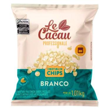 Imagem de Cobertura Chips Chocolate Branco Le Cacau 1,01kg