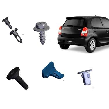 Imagem de Kit Presilha Parachoque Etios Cross 2013 A 2018 Traseiro