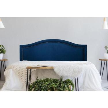 Imagem de Cabeceira King Estofada para Cama Box, Modelo Curva Luxo com Tachas 1,