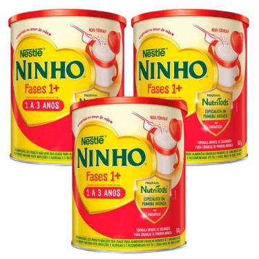 Imagem de Kit 3 Fórmula Leite Ninho Fases 1+ 1 A 3 Anos 800g - Nestlé