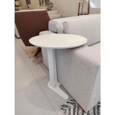 Imagem de Mesa de Apoio para Sofá Lateral, Ideal para Notebook e Cama, Resistente e Compacta para Usuários de Casa e Estudantes(Off White)