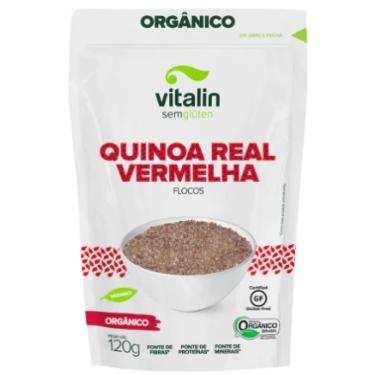 Imagem de Quinoa Real Vermelha em Flocos Orgânica Sem Glúten Vitalin 120g