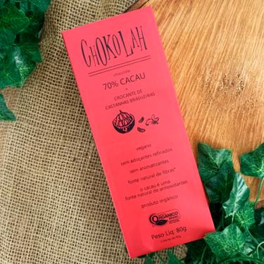 Imagem de Kit 6X: Chocolate 70% Cacau com Castanhas Orgânico CHoKolaH 80g