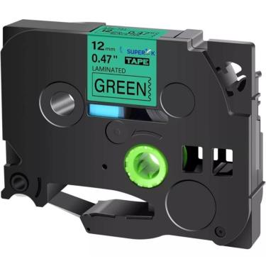 Imagem de Fita Tze Tz 231 Compatível P/ Rotulador Brother 12mm Colors Verde