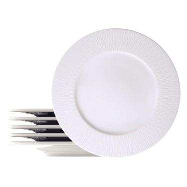 Imagem de Kit Prato Raso Tramontina Santorini Em Porcelana 28 Cm 06 Peças Tramontina