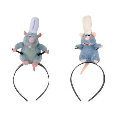 Imagem de Tiara De Cabelo Feminina Macia E Confortável Com Desenho De Rato Para 