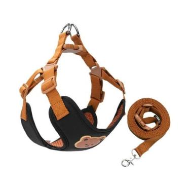 Imagem de Conjunto De Coleira E Peitoral Respirável Para Cães E Gatos De Pequeno