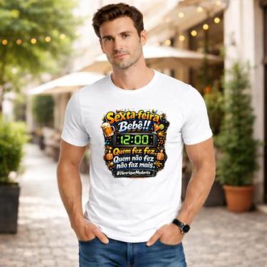 Imagem de Camiseta Masculina Sexta Feira Quem Fez Fez Novidade Oferta - Agil, Br