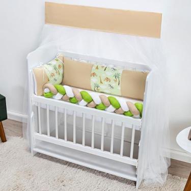 Imagem de Kit Berço Completo Mini Fofuxo Seguro e Confortável para Bebê - Coroa,