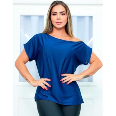 Imagem de Blusa Feminina Fitness Ombro Só em Dry Fit Seca Rápido para Academia e