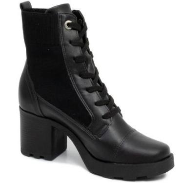 Imagem de Coturno Feminino Salto Médio Tratorado Sapato Show 14732-Feminino