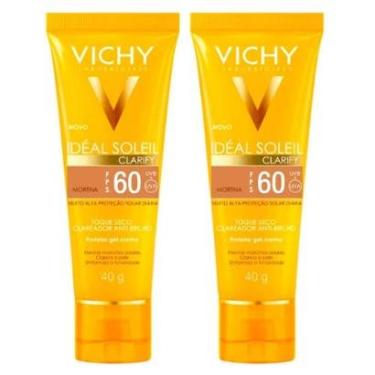 Imagem de Vichy Idéal Soleil Clarify Kit com 2 Unidades – Protetor Solar Facial com Cor FPS60 - Morena Kit-Unissex