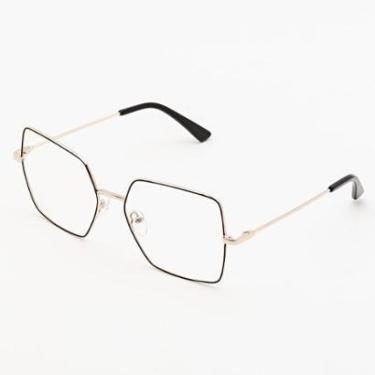 Imagem de Armação Óculos De Grau Quadrada Feminina Metal- Eloá / Óculos Sunrise-Feminino