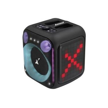 Imagem de Caixa de Som Amplificada Amvox ACA 410 Neon - Entrada USB, Cartão SD, Led, Bluetooth, 410W, PRETO / Bivolt