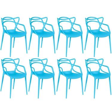 Imagem de Kit 8 Cadeiras Allegra - Azul