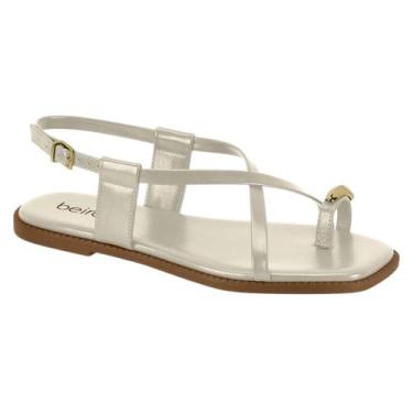 Imagem de Sandália Rasteira Beira Rio Feminina Anel de Dedo Conforto Original -,