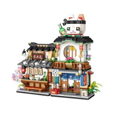 Imagem de Blocos De Construção Mini Cidade Para Crianças, Loja De Carnes, Sorvet