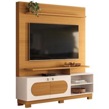 Imagem de Estante Painel Para TV 60 Pol 160cm Mafra B01 Cinamomo Off White - Lya