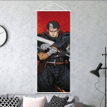 Imagem de Arte de parede em tela Berserk Guts Pintura de anime 25x70cm