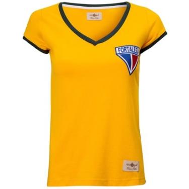 Imagem de Camisa Feminina Baby Look Retrô Gol Fortaleza Seleção Brasil Torcedor-Feminino