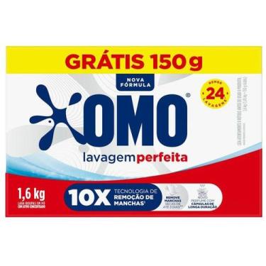 Imagem de Sabão em Pó Concentrado OMO Lavagem Perfeita - Puro Cuidado 1,6kg, 1,6