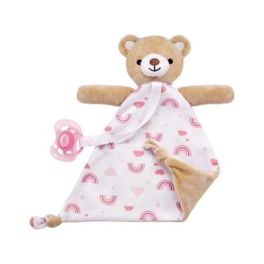Imagem de Ursinho Naninha Com Prendedor De Chupeta - Rosa 14557 - Buba, Rosa, Ur