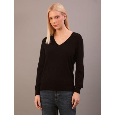 Imagem de Suéter Calvin Klein  Manga Longa Gola v Com Lã-Feminino