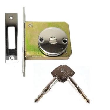 Imagem de Fechadura Auxiliar Trava tetra 2300 Imab 2 Chaves Cromada