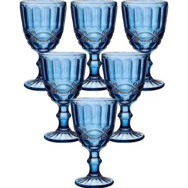 Imagem de Conjunto de Taças de Vidro 360ml - 6 Peças Madrid  Casambiente, azul