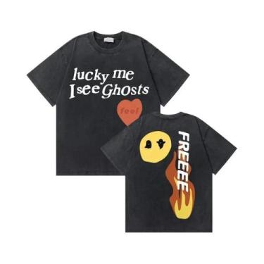 Imagem de Camiseta Masculina Oversized Vintage Kanye West Com Estampa De Urso De