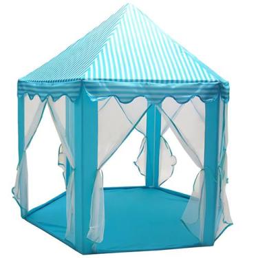 Imagem de Barraca Infantil Tenda Cabana Castelo Principe Luzes Azul Castela - CA