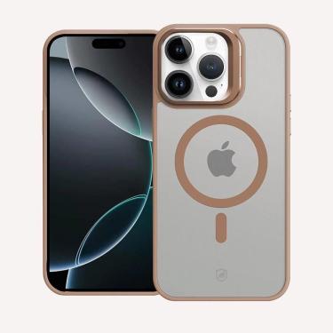 Imagem de Capa para Celular Gshield Magsafe Titanium Desert para Iphone 16 Pro Max Proteção Contra Impactos Titânio