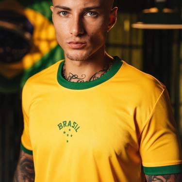 Imagem de Camisa Brasil Urban Dry Amarela Masculina-Masculino