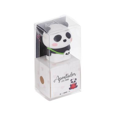 Imagem de Apontador Emborrachado BRW Panda 1 com Lâmina Afiada e Aderência Segura para Uso Escolar e Escritório