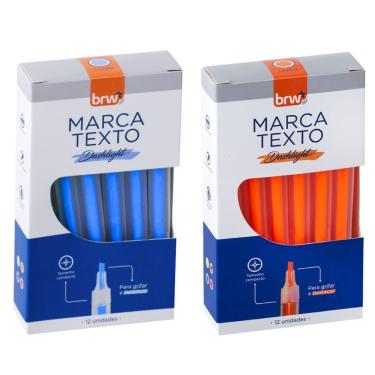 Imagem de Caneta marca-texto Fluorescente BRW Marca Texto Transparente Traço 1-4MM Ponta Chanfrad...