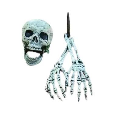 Imagem de Decoração De Jardim Com Crânio De Halloween, Acessórios De Festa De Te